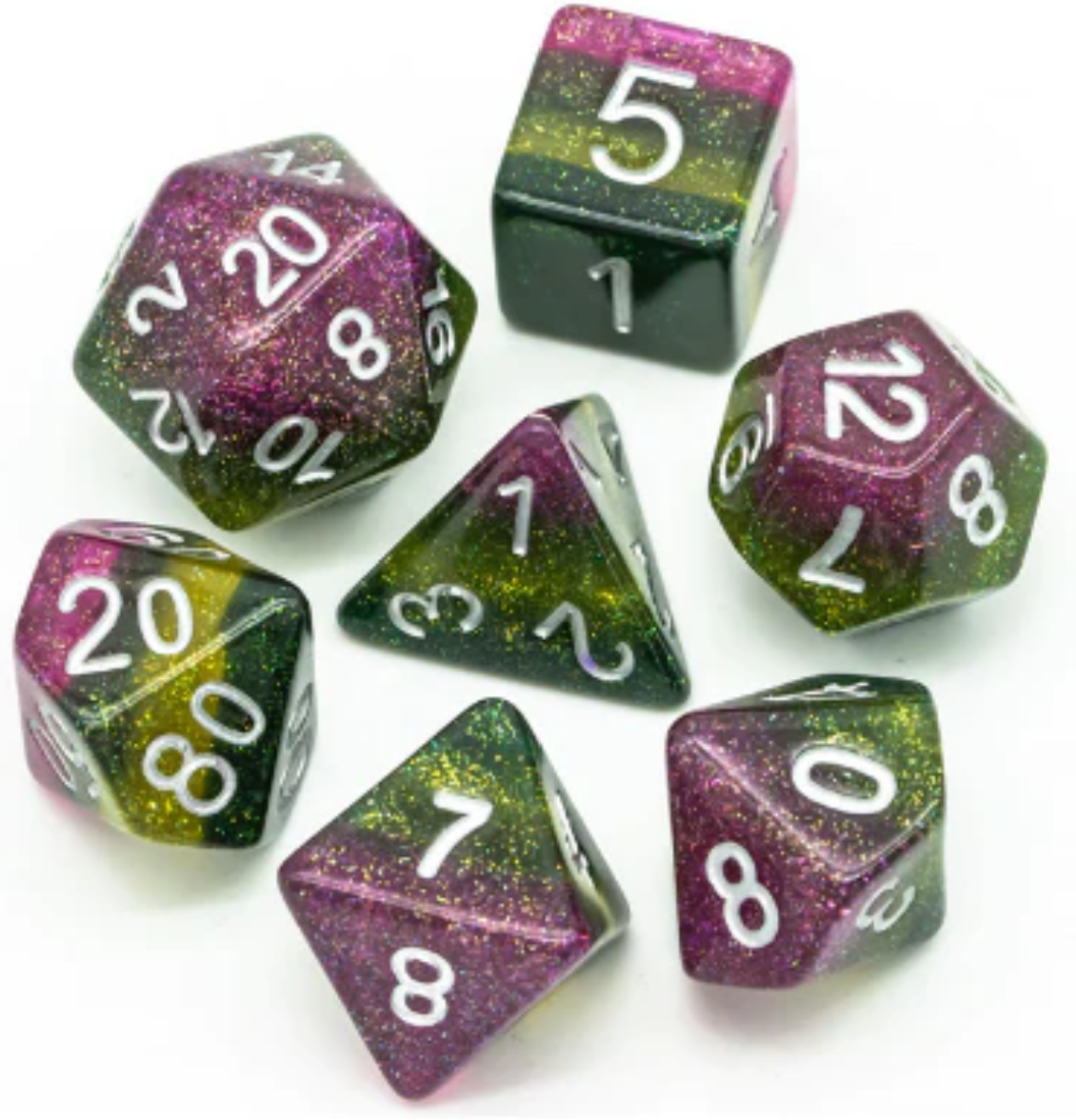 Foam Brain - Poison Swamp RPG Dice Set