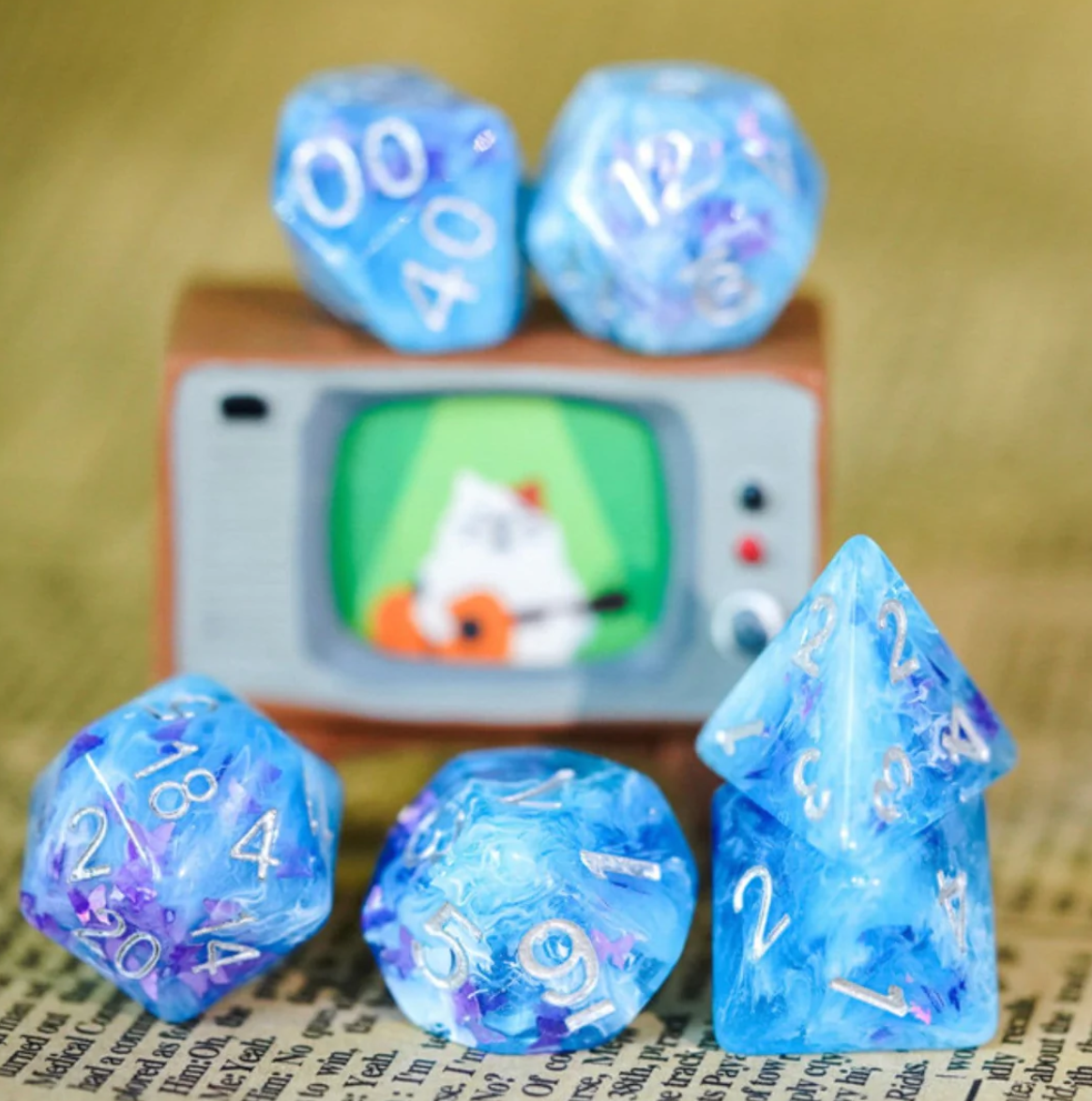 Foam Brain - Frozen Butterfly RPG Dice Set