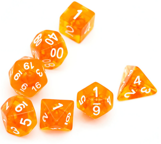 Foam Brain - Orange Tangerine RPG Dice Set