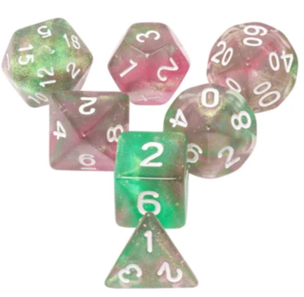 Foam Brain - Glow in the Dark Rebirth RPG Dice Set