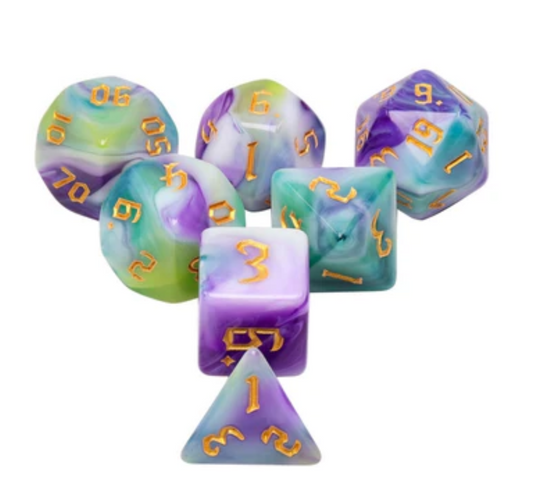 Foam Brain - Siberian Iris RPG Dice Set