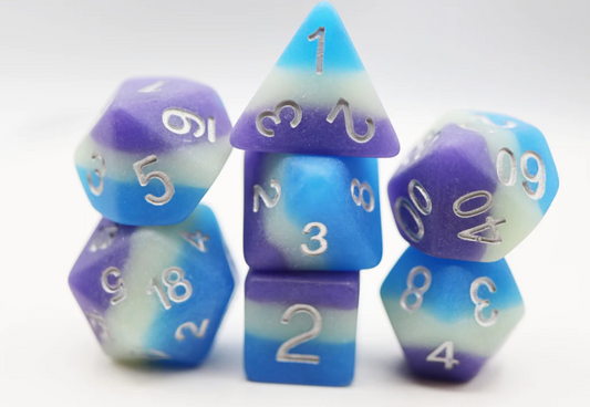 Foam Brain - Blueberry Snow Cone RPG Dice Set