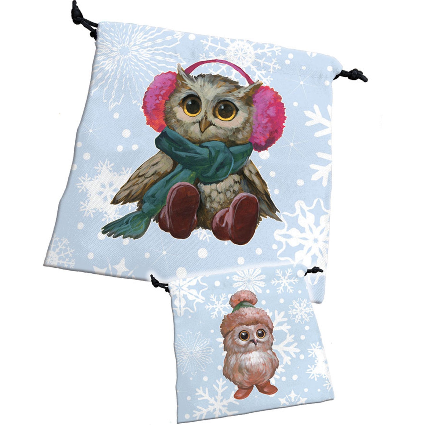 Deluxe Dice Bag: Festive Owls