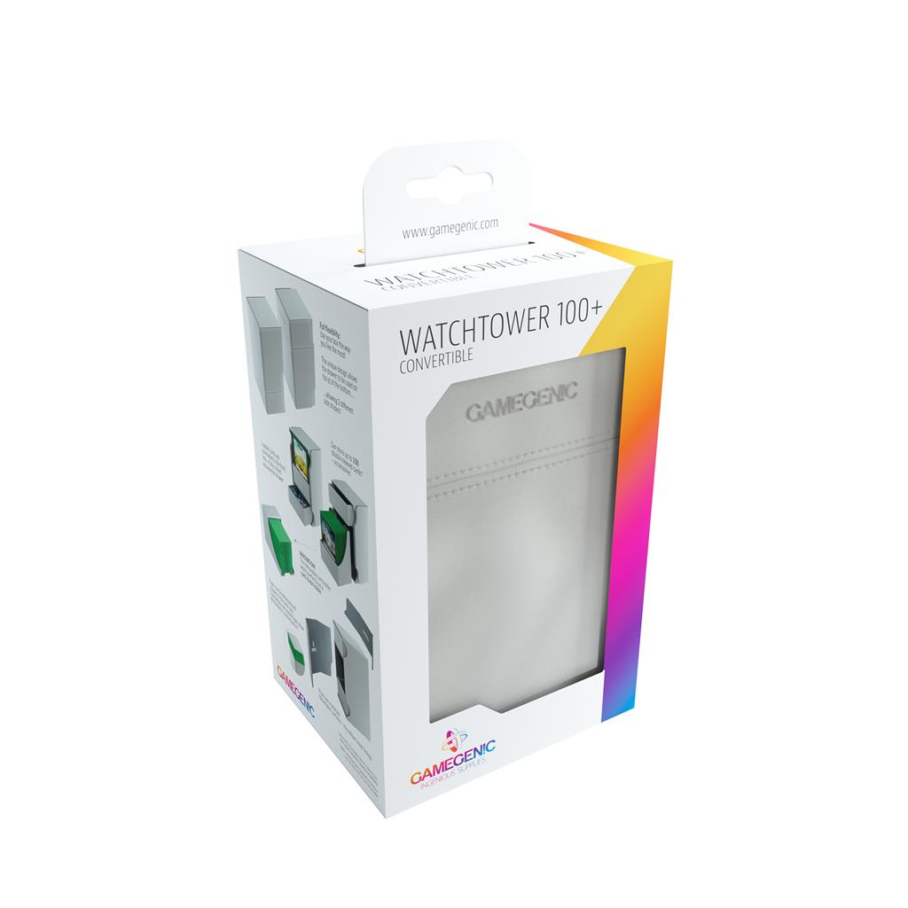 Gamegenic - Watchtower 100+ Convertible Deck Box - White