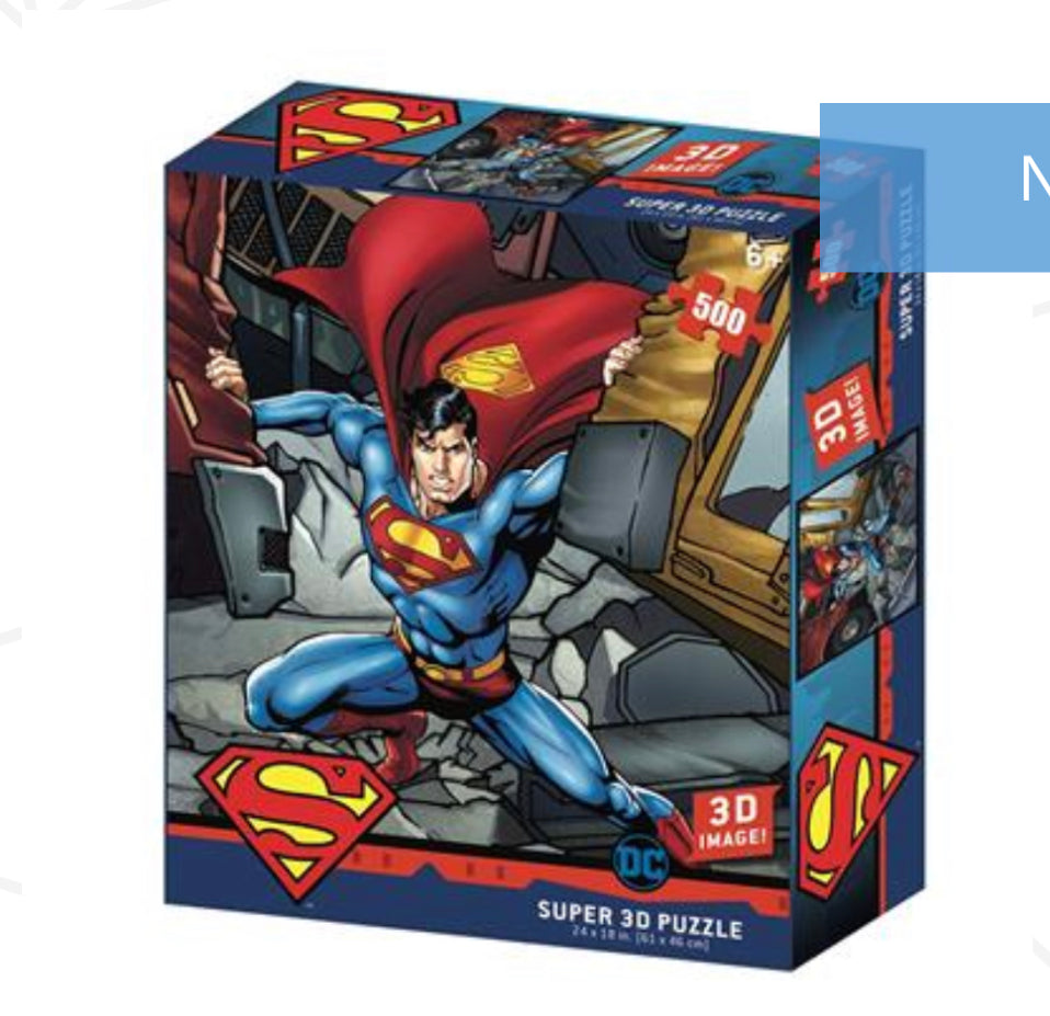 LENTICULAR 3D PUZZLE DC SUPERMAN STRENGTH