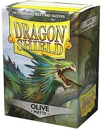 Dragon Shield - Matte Olive 100 Count Card Sleeves