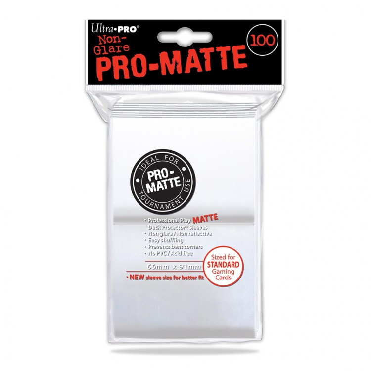 Pro Matte Deck Protector Sleeves - White