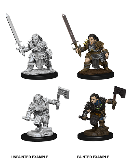 Pathfinders Battles Deepcuts Miniatures Female Dwarf Barbarian