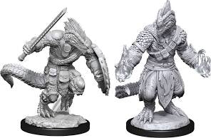 Dungeons & Dragons: Nolzur's Marvelous Unpainted Miniatures - W15 Lizardfolk Barbarian & Lizardfolk Cleric