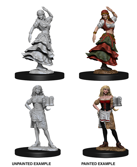 Pathfinder Battles Deep Cuts miniatures Bartender/Dancing Girl