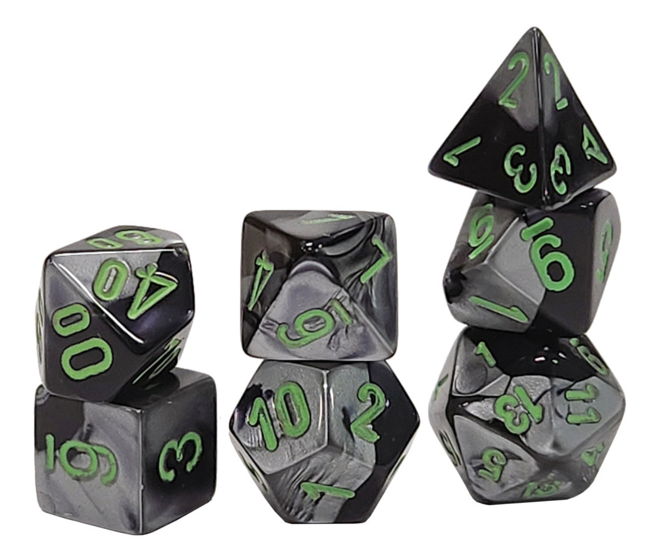 Chessex - Gemini Black-Grey/Green