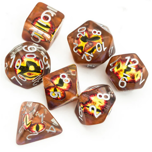 Foam Brain - Fire Demon Eye Dice Set