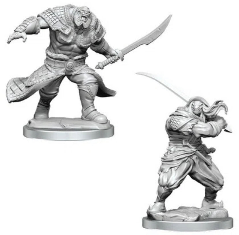 Magic The Gathering - Unpainted Magic Miniatures - Zurgo Helmsmasher and Unyielding Krumar