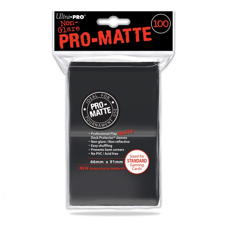 Pro Matte Deck Protector Sleeves - Black