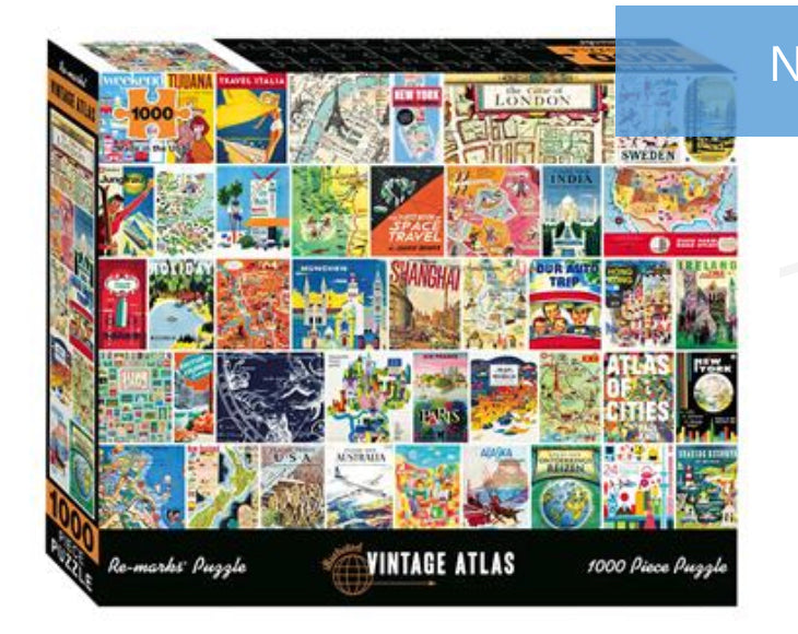 1000 Piece Vintage Atlas Puzzle