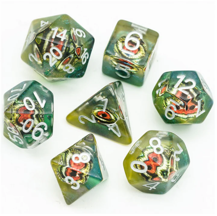 Foam Brain - Reptilian Eye RPG Dice Set