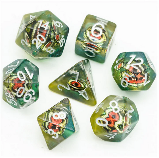 Foam Brain - Reptilian Eye RPG Dice Set