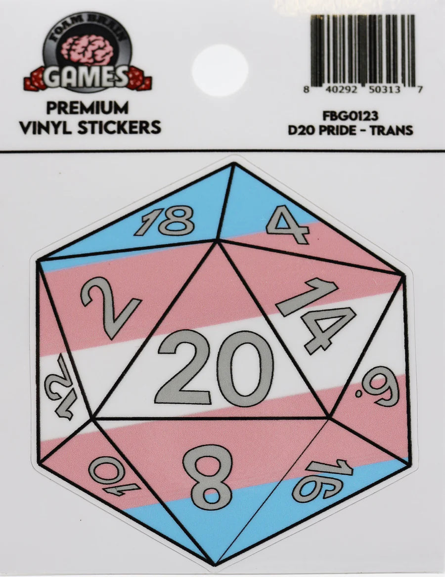 D20 STICKER: TRANSGENDER PRIDE