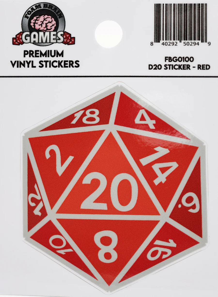 D20 STICKER: RED