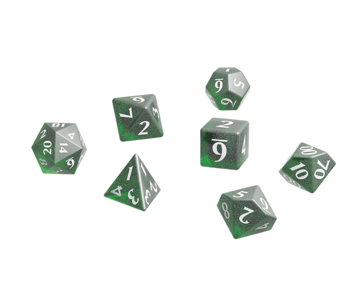Eclipse Acrylic RPG Dice Set (11ct) - Forest Green