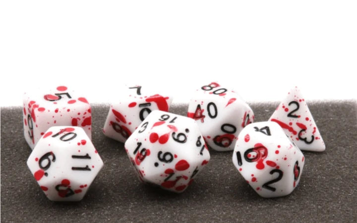 Foam Brain - BLOOD SPLATTER RPG DICE SET