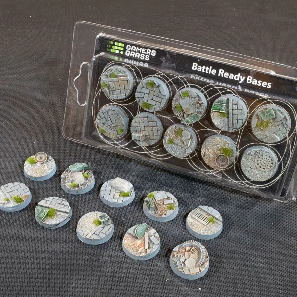 Gamers Grass - Battle Ready Urban Warfare Bases, Round 25mm (x10)