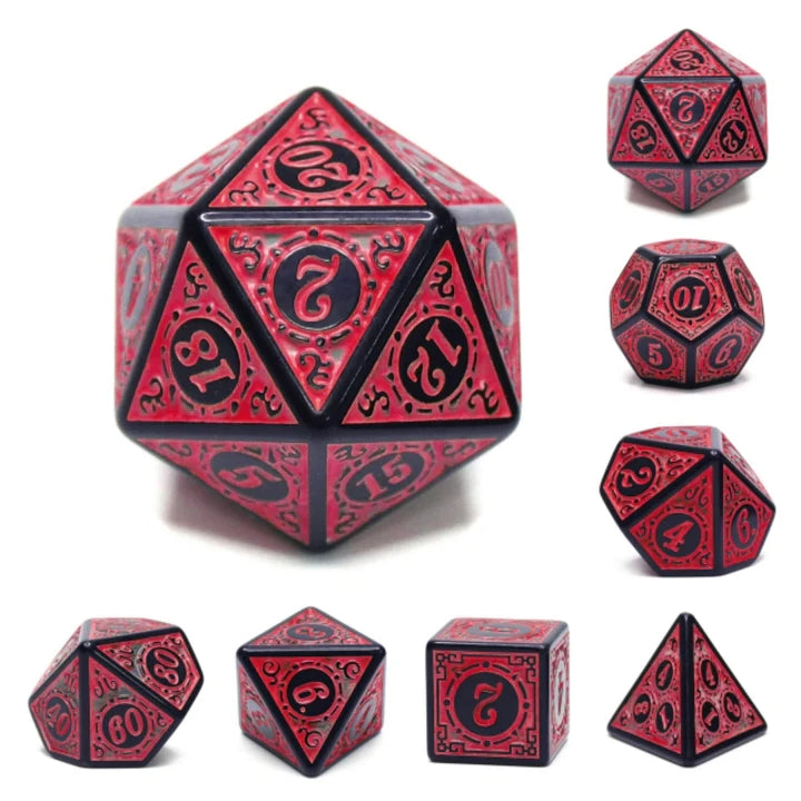 Foam Brain - MAGIC FLAME - RED RPG DICE SET