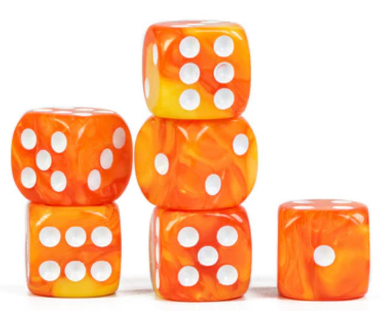 Foam Brain - BLENDED ORANGE - 12 PIECE PIP D6'S