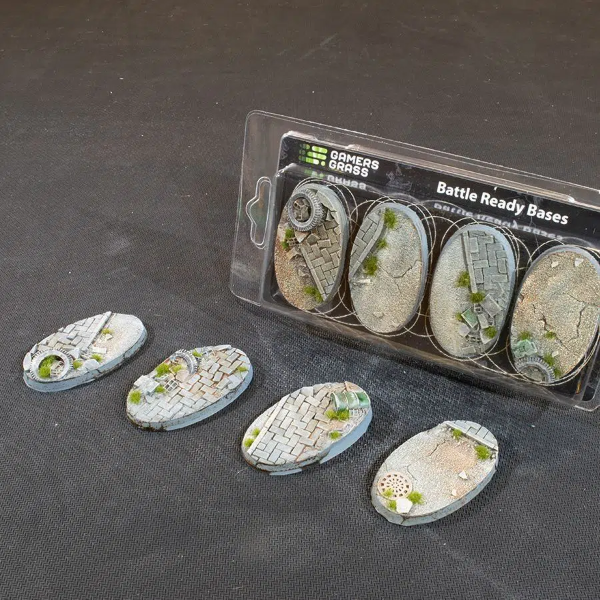 Gamers Grass - Battle Ready Urban Warfare Bases, Oval 60mm (x4)