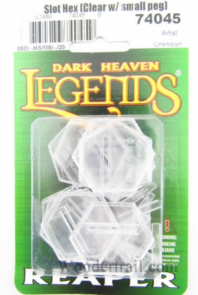 Reaper Miniatures - Slot Hex Clear with Small Peg