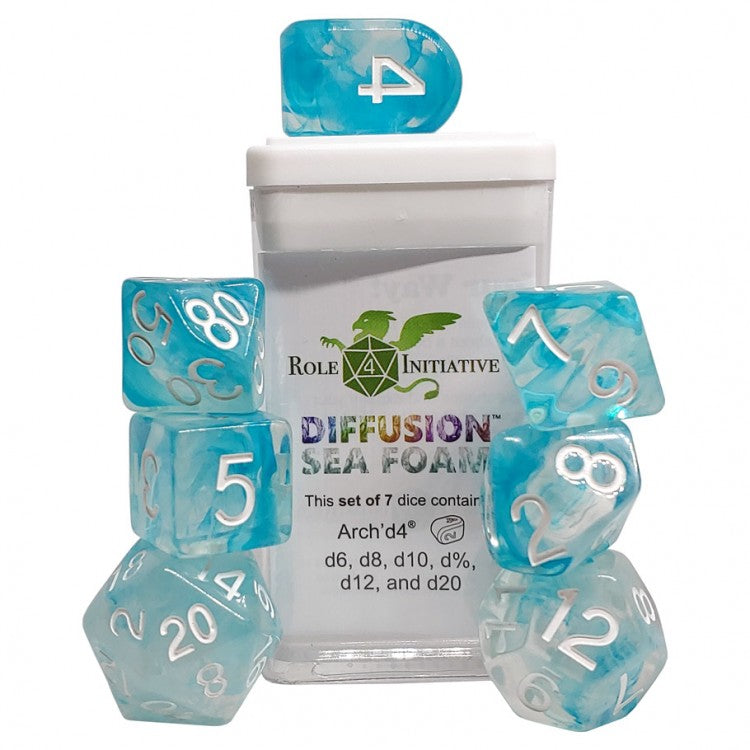 Role 4 Initiative - 7-Set Dice Diffusion Sea Foam