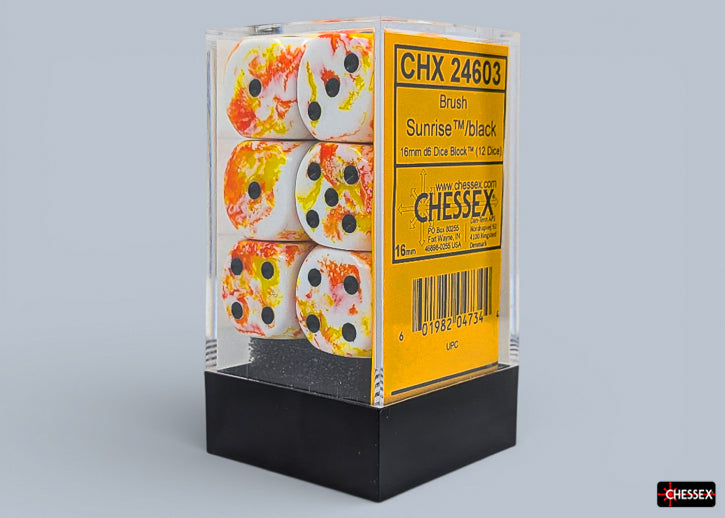 Chessex - Brush 16mm d6 Block (12 Dice)