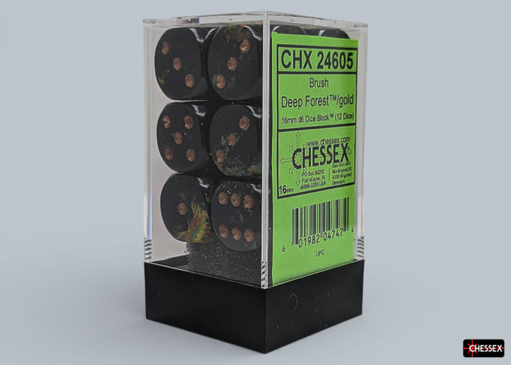 Chessex - Brush 16mm d6 Block (12 Dice)