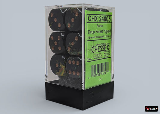 Chessex - Brush 16mm d6 Block (12 Dice)