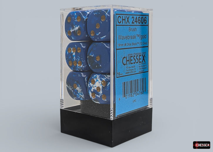 Chessex - Brush 16mm d6 Block (12 Dice)