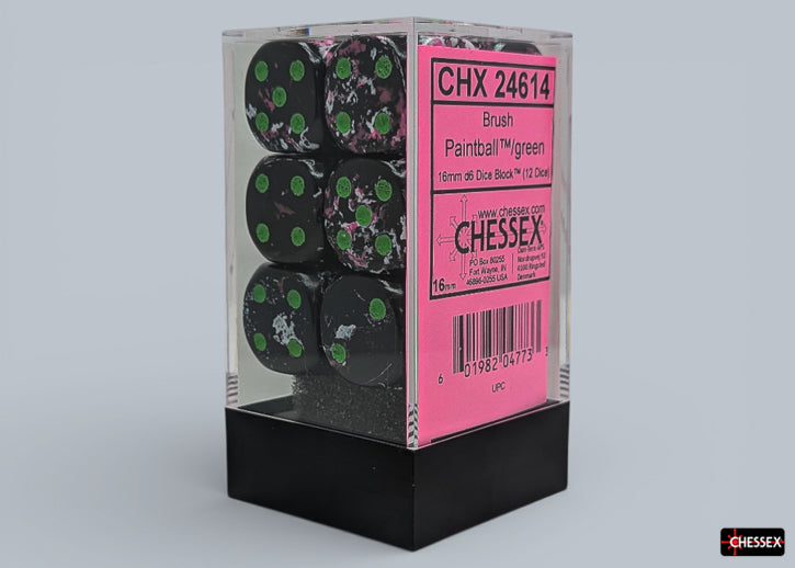 Chessex - Brush 16mm d6 Block (12 Dice)