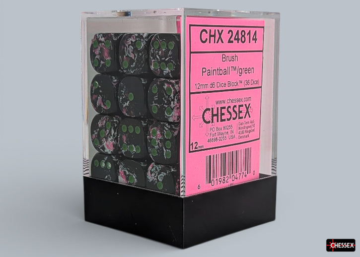 Chessex - Brush 12mm d6 Block (36 Dice)