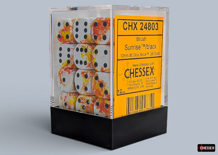 Chessex - Brush 12mm d6 Block (36 Dice)
