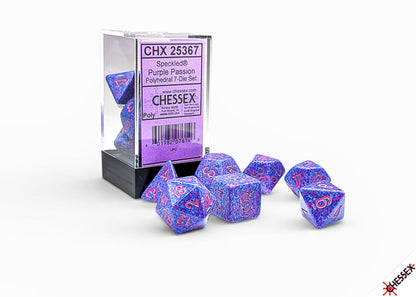 Chessex - Speckled Purple Passion Polyhedral 7-Dice Set
