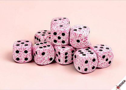 Chessex - Speckled Pink 16mm d6 Dice Block (12 dice)