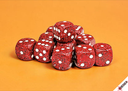 Chessex - Speckled Lava Stone 16mm d6 Dice Block (12 dice)