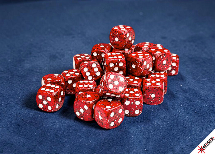 Chessex - Speckled Lava Stone 12mm d6 Dice Block (36 dice)