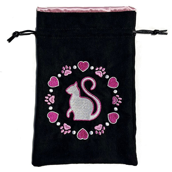 Kitty Clacks Hearts Dice Bag