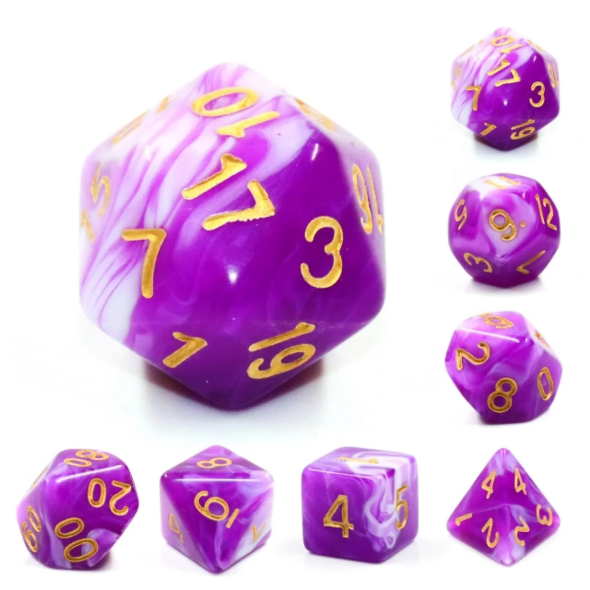 Foam Brain - Berry Cream RPG Dice Set