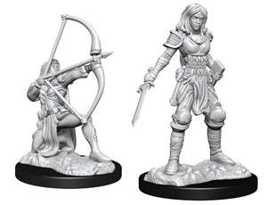 Deep Cuts Unpainted Miniatures: W15 - Human Fighter Female