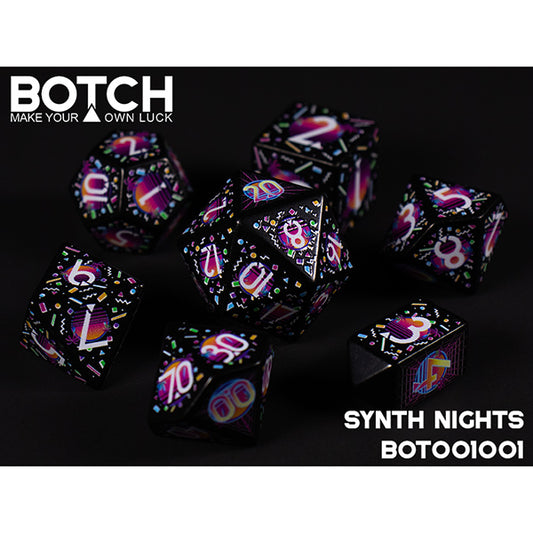 7-Die Set Botch Dice: Synth Nights