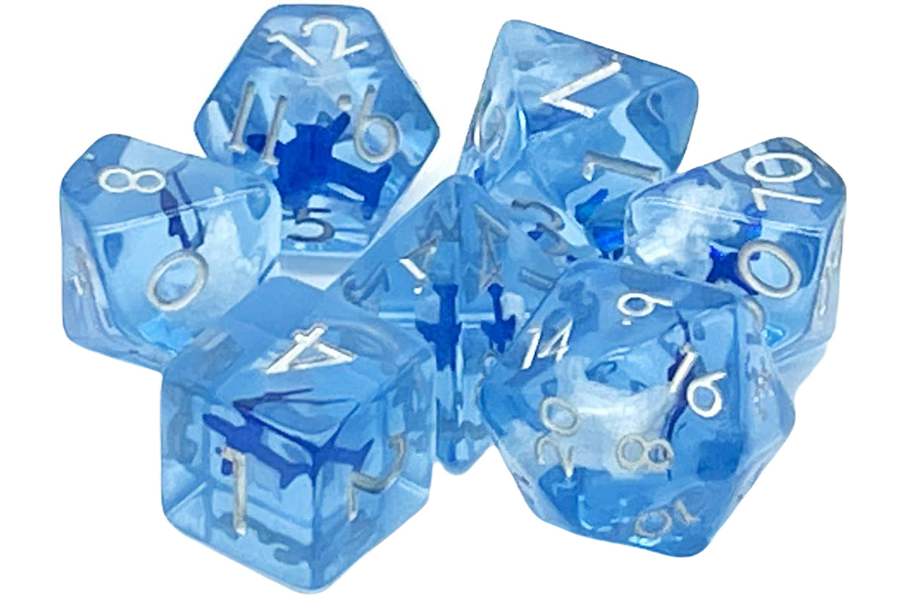 7 Piece DnD RPG Dice Set: Infused - Flying High!