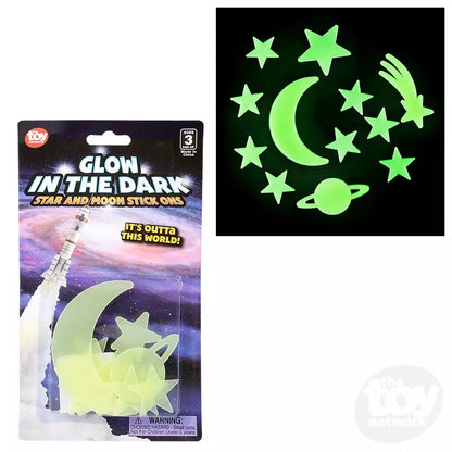 Glow in the Dark Star and Moon Stick-Ons