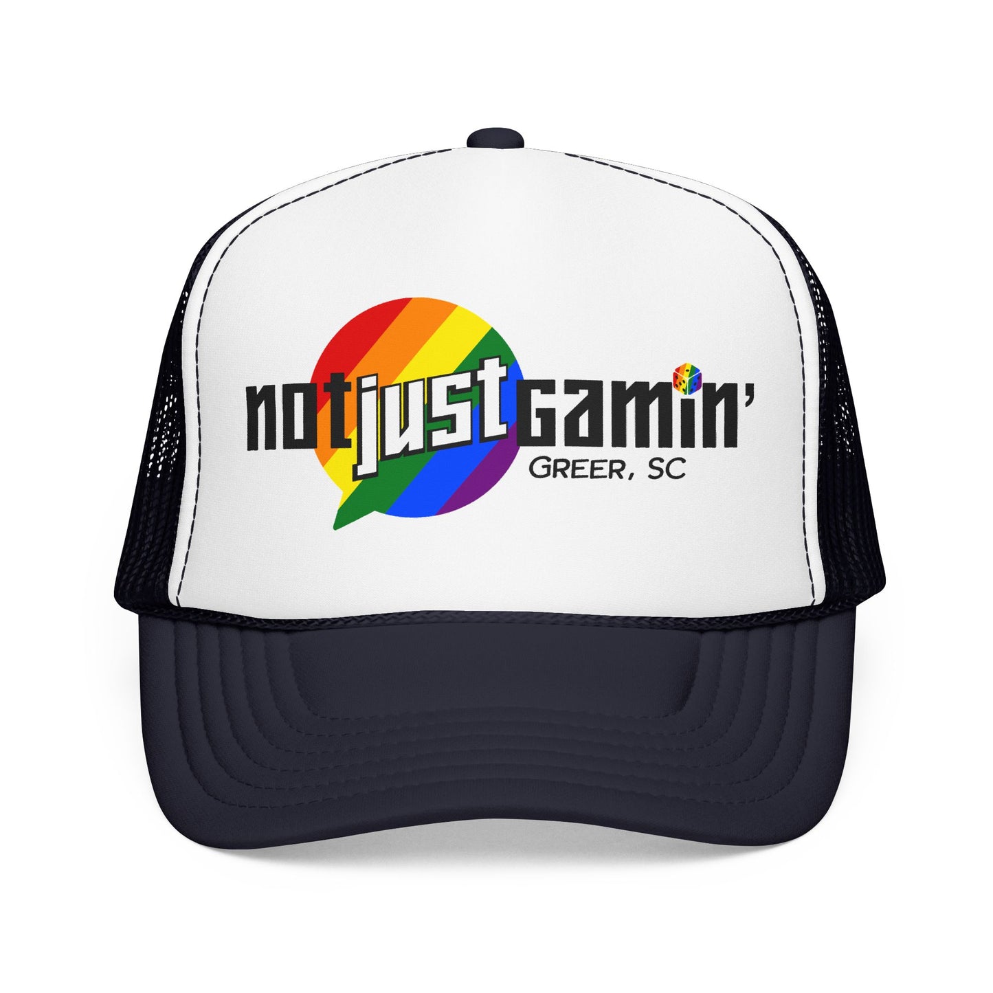 Not Just Gamin' Pride Foam Trucker Hat