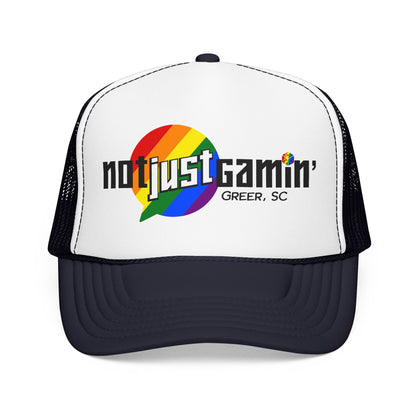 Not Just Gamin' Pride Foam Trucker Hat